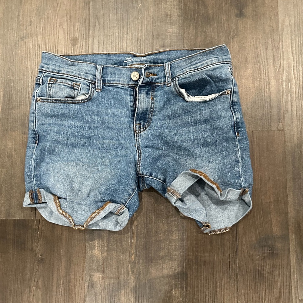 Old Navy Classic Fitted High Waist Blue Jean Shorts